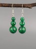 Серьги из иск. малахита "Дарина" с9328
