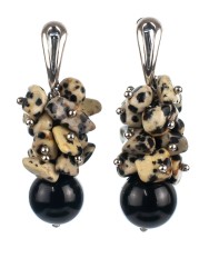 Серьги из яшмы "Мелодия" 03-1257