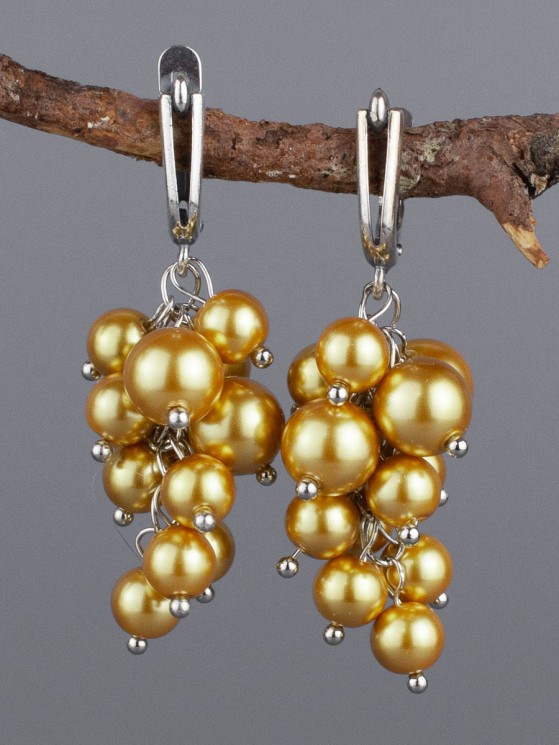Серьги из жемчуга Майорка "Гроздь" 03-1380