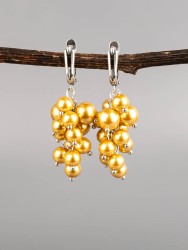 Серьги из жемчуга Майорка "Гроздь" 03-1380