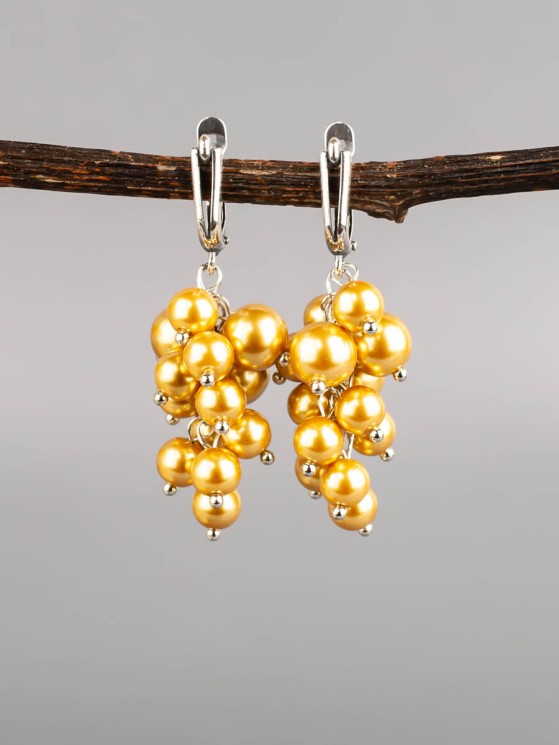 Серьги из жемчуга Майорка "Гроздь" 03-1380