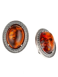 Серьги из иск. янтаря "Афина" сг-071-ИЯНК