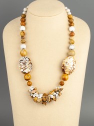 Бусы из яшмы "Летний зной" 10-178