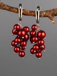 Серьги из жемчуга Майорка "Гроздь" 03-1381