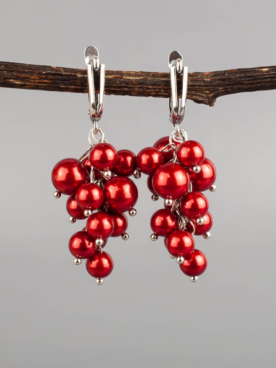 Серьги из жемчуга Майорка "Гроздь" 03-1381