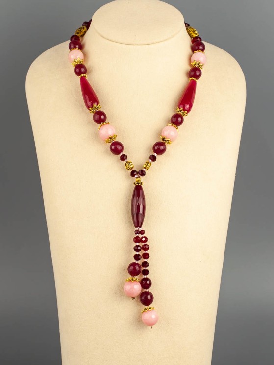 Бусы из кварца "Ягодный коктейль" 10-071