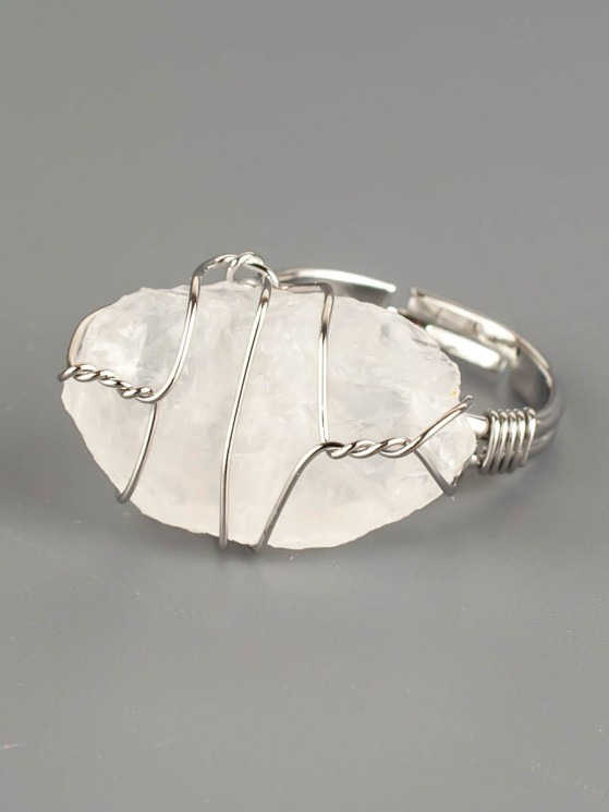 Кольцо из горного хрусталя "Друза" 04-690