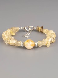 Браслет из цитрина "Орбита" 02-1113