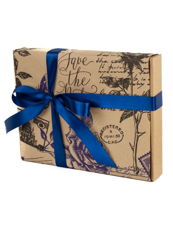 Набор для упаковки подарка - подарочная коробка 17х21,5х3 см 5 шт. УП-310