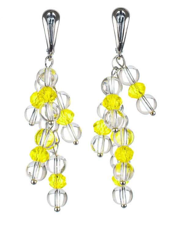 Серьги из хрусталя "Смородина" 03-1147