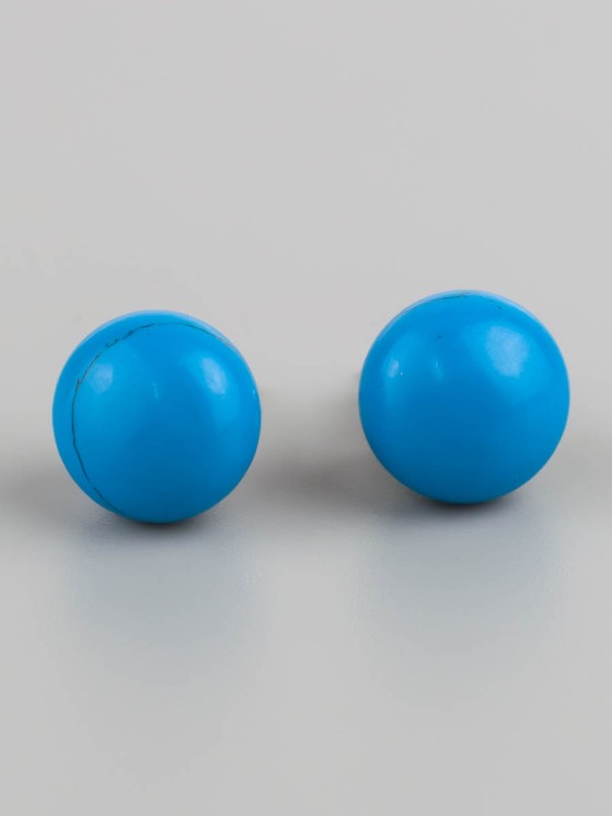 Серьги-пусеты из им. бирюзы "Ягодка" нс-8394