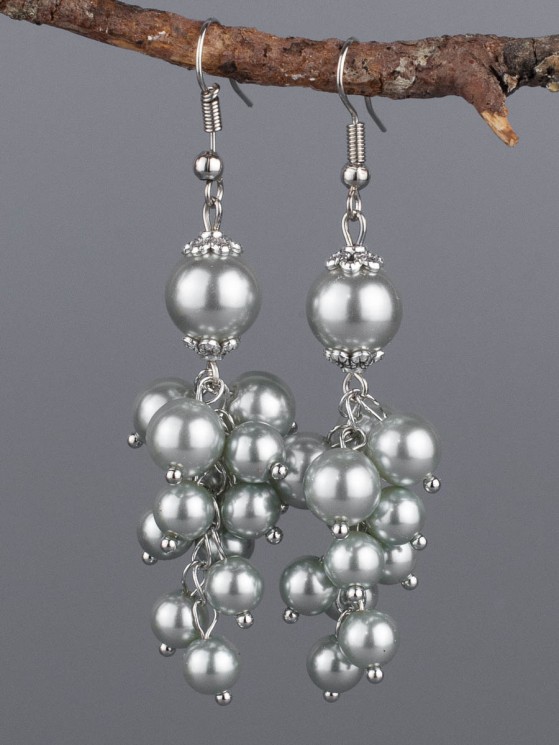 Серьги из жемчуга Майорка "Виноград" 03-1382