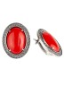 Серьги из иск. коралла "Афина" сг-071-ИКРК