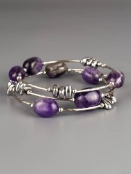 Браслет из аметиста "Настроение" 02-1098