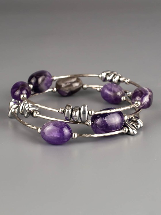 Браслет из аметиста "Настроение" 02-1098