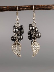 Серьги из гематита "Восток" 03-1706