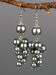 Серьги из жемчуга Майорка "Виноград" 03-1383