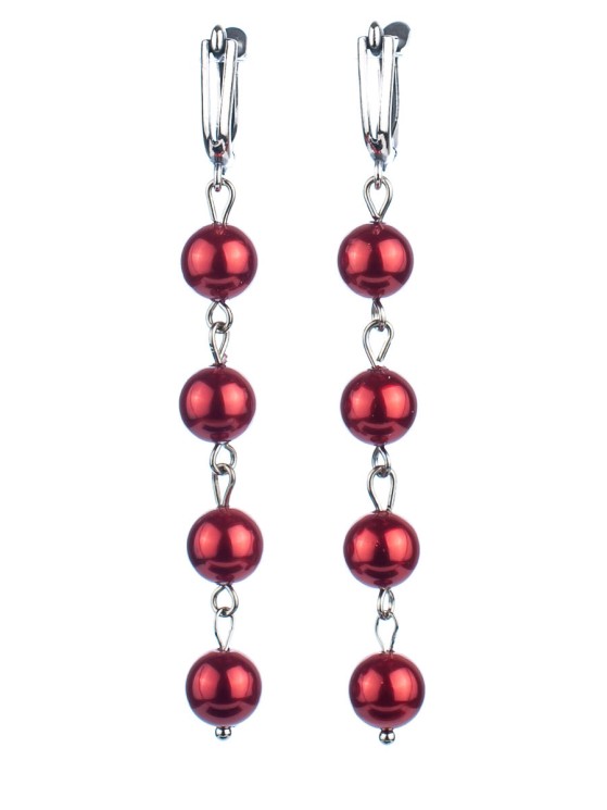 Серьги из жемчуга Майорка "Ручеёк" 03-1473