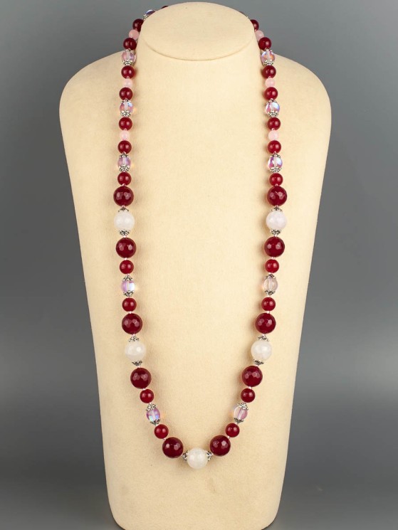 Бусы из кварца "Ягодный коктейль" 10-073