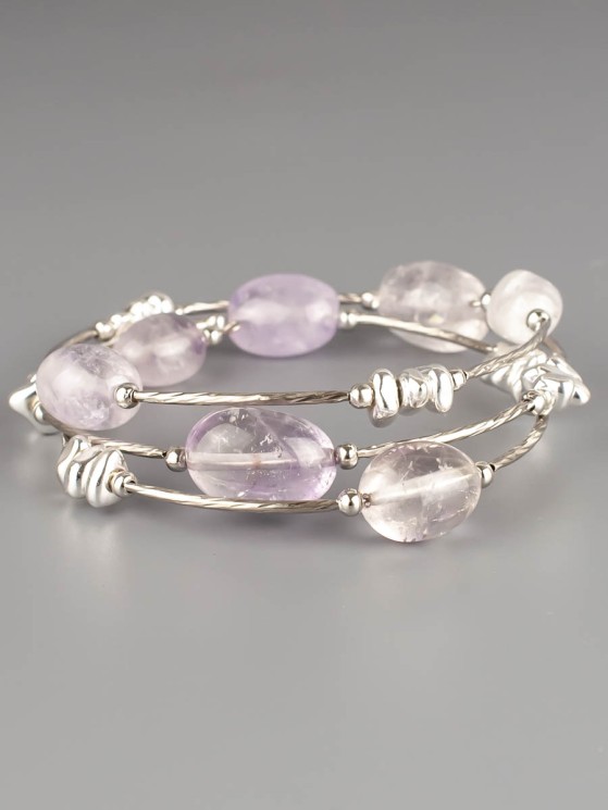 Браслет из аметиста "Настроение" 02-1099