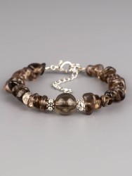 Браслет из раухтопаза "Орбита" 02-1115