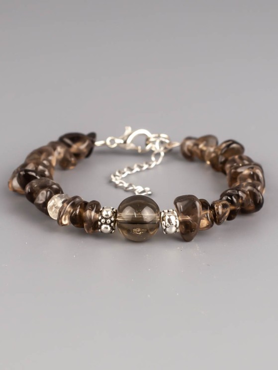 Браслет из раухтопаза "Орбита" 02-1115