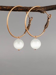 Серьги "Самба 2" кошачий глаз с8264