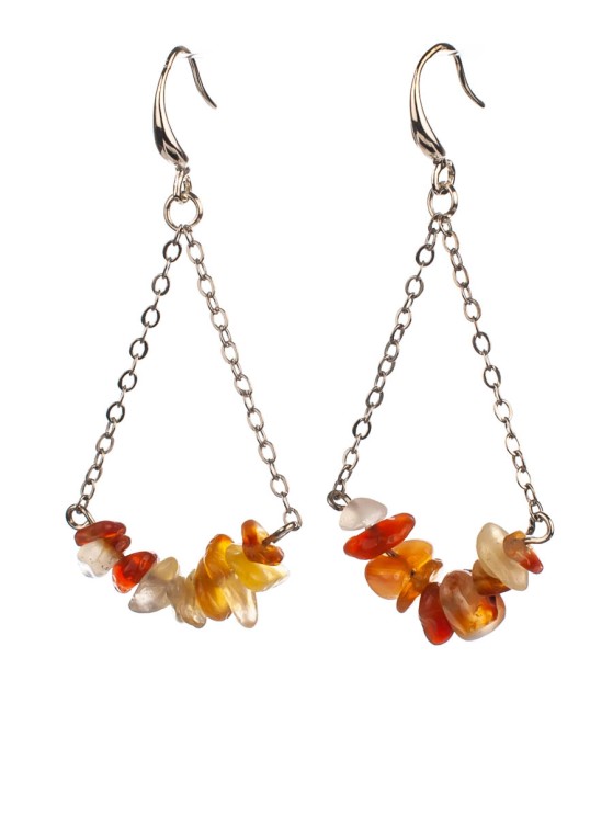 Серьги из сердолика "Атлантида" 03-1286