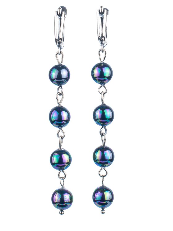 Серьги из жемчуга Майорка "Ручеёк" 03-1475