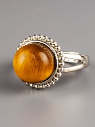 Кольцо из тигрового глаза "Мечта" 04-788