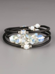 Браслет из лунного камня "Мелодия" 02-1101