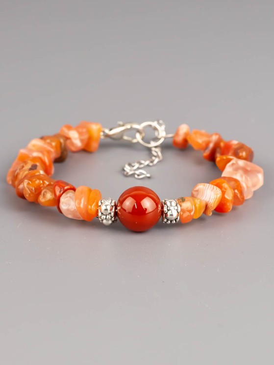 Браслет из сердолика "Орбита" 02-1117