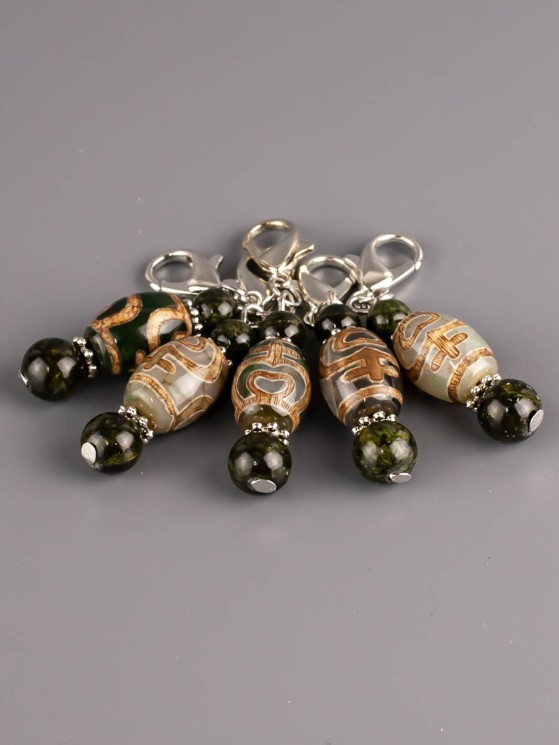 Брелок "Дзи Сосуд Долголетия" с агатом БРК-980