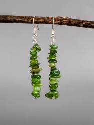 Серьги из нефрита "Забава" 03-1649