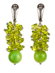 Серьги из алмазного стекла "Мелодия" 03-1201