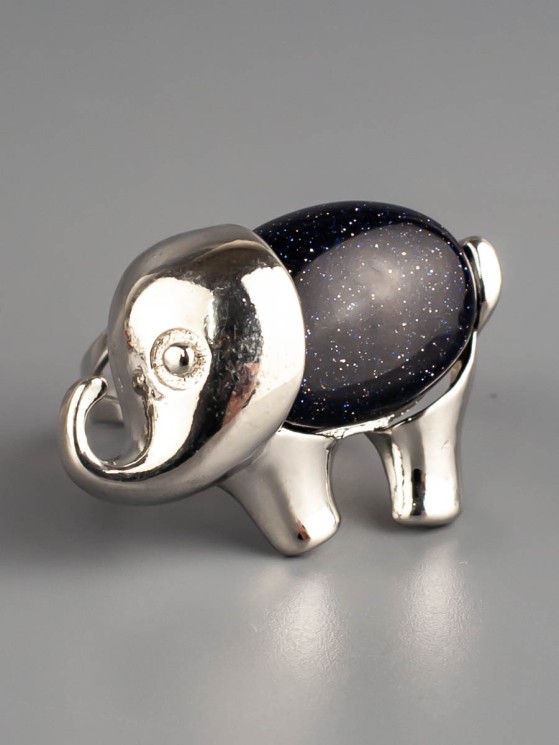 Кольцо из авантюрина "Слоник" 04-881