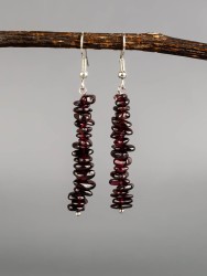 Серьги из граната "Забава" 03-1650