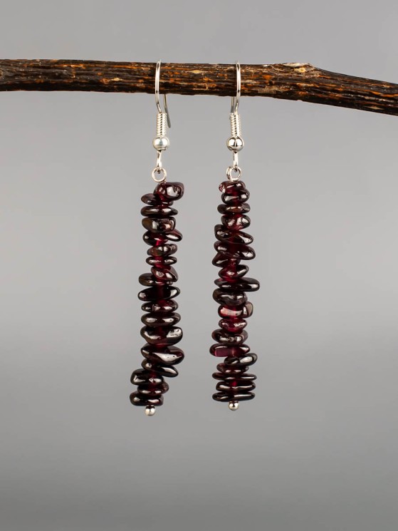 Серьги из граната "Забава" 03-1650