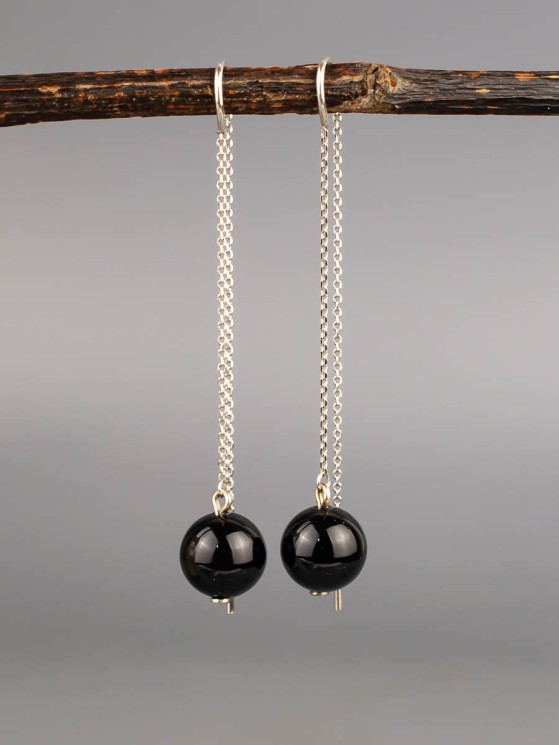 Серьги из агата "Нюанс" 03-1710