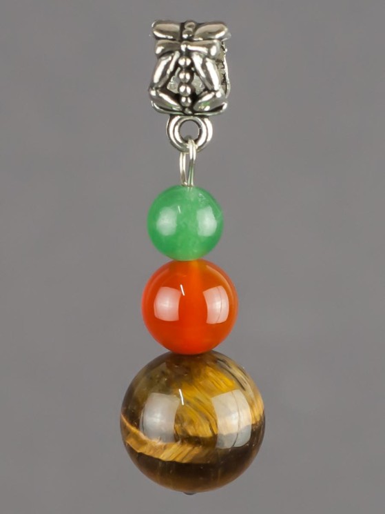 Кулон-оберег "3 хранителя- от сглаза" самоцветы пд-кам4573