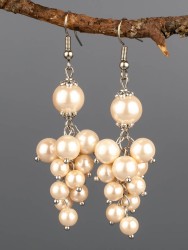 Серьги из жемчуга Майорка "Виноград" 03-1387