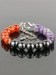 Браслет-оберег "3 хранителя-Скорпион" самоцветы бп10657