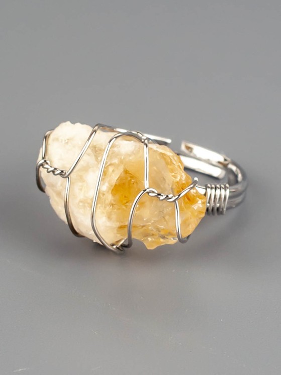 Кольцо из цитрина "Друза" 04-696