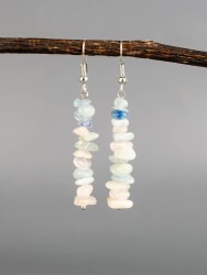 Серьги из морганита "Забава" 03-1651