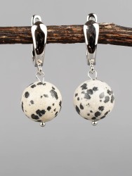 Серьги из яшмы "Классик 12" 03-1678