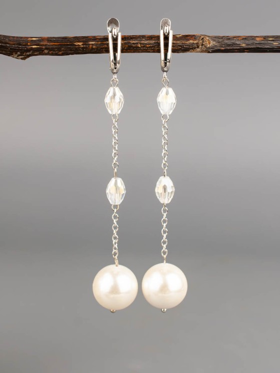 Серьги из жемчуга "Модерн" 03-1711