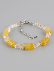 Браслет из агата "Карамель" 02-1007