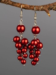 Серьги из жемчуга Майорка "Виноград" 03-1388