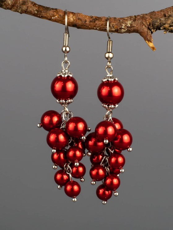 Серьги из жемчуга Майорка "Виноград" 03-1388