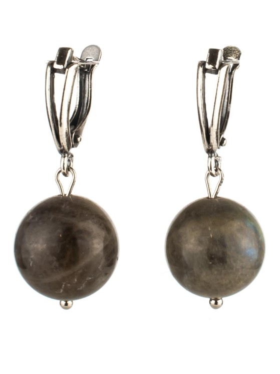 Серьги из лабрадора "Классика 14" с8839